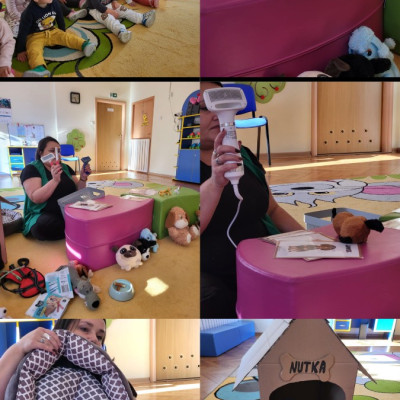 Zdjęcie przedstawia dzieci podczas zajęć i zabaw z okazji ,,Dnia Kundelka”