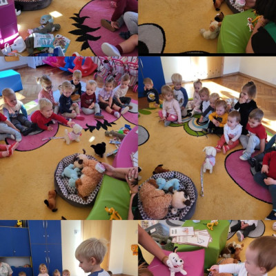 Zdjęcie przedstawia dzieci podczas zajęć i zabaw z okazji ,,Dnia Kundelka”