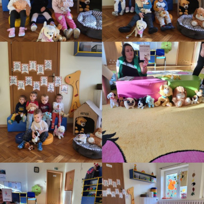 Zdjęcie przedstawia dzieci podczas zajęć i zabaw z okazji ,,Dnia Kundelka”